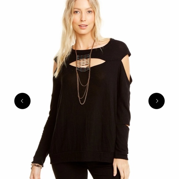 💯✅ AUTHENTIC CHASER LOVE KNIT TOP WITH SLITS - Picture 5 of 5